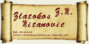 Zlatokos Mitanović vizit kartica